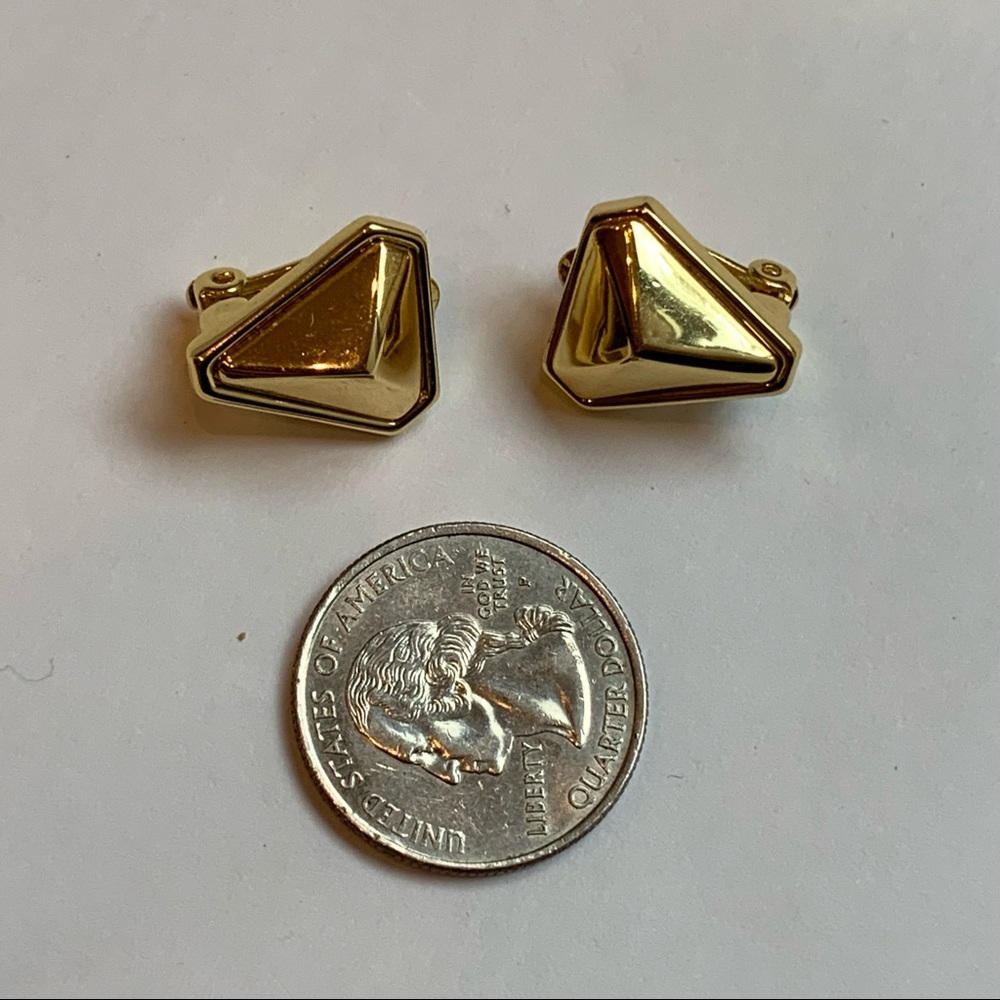 Lot 5 Pair Clip On Earrings Vintage Rhinestone Crystal Silver Gold Tone Costume - Picture 11 of 15